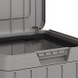 vidaXL Cubo de basura de exterior PP gris 38x38x65 cm vidaXL Cubo de basura de exterior PP gris 38x38x65 cm