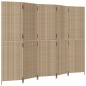 vidaXL Biombo de 5 paneles ratán sintético beige vidaXL Biombo de 5 paneles ratán sintético beige