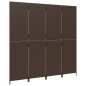 vidaXL Biombo de 4 paneles ratán sintético marrón vidaXL Biombo de 4 paneles ratán sintético marrón