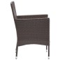 vidaXL Juego de comedor de jardín de 3 piezas marrón vidaXL Juego de comedor de jardín de 3 piezas marrón