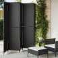 vidaXL Biombo de 5 paneles ratán sintético negro vidaXL Biombo de 5 paneles ratán sintético negro