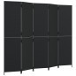 vidaXL Biombo de 5 paneles ratán sintético negro vidaXL Biombo de 5 paneles ratán sintético negro