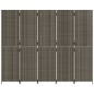 vidaXL Biombo de 5 paneles ratán sintético gris vidaXL Biombo de 5 paneles ratán sintético gris