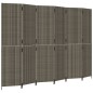 vidaXL Biombo de 6 paneles ratán sintético gris vidaXL Biombo de 6 paneles ratán sintético gris