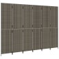 vidaXL Biombo de 6 paneles ratán sintético gris vidaXL Biombo de 6 paneles ratán sintético gris