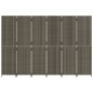 vidaXL Biombo de 6 paneles ratán sintético gris vidaXL Biombo de 6 paneles ratán sintético gris