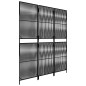 vidaXL Biombo de 3 paneles ratán sintético negro vidaXL Biombo de 3 paneles ratán sintético negro