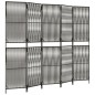 vidaXL Biombo de 5 paneles ratán sintético gris vidaXL Biombo de 5 paneles ratán sintético gris