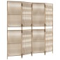 vidaXL Biombo de 4 paneles ratán sintético beige vidaXL Biombo de 4 paneles ratán sintético beige