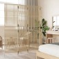 vidaXL Biombo de 4 paneles ratán sintético beige vidaXL Biombo de 4 paneles ratán sintético beige