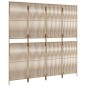 vidaXL Biombo de 4 paneles ratán sintético beige vidaXL Biombo de 4 paneles ratán sintético beige