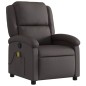 vidaXL Sillón de masaje eléctrico cuero auténtico marrón oscuro vidaXL Sillón de masaje eléctrico cuero auténtico marrón oscuro