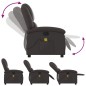 vidaXL Sillón de masaje eléctrico cuero auténtico marrón oscuro vidaXL Sillón de masaje eléctrico cuero auténtico marrón oscuro