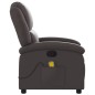 vidaXL Sillón de masaje eléctrico cuero auténtico marrón oscuro vidaXL Sillón de masaje eléctrico cuero auténtico marrón oscuro