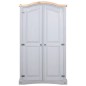 vidaXL Armario madera de pino Mexicano estilo Corona gris 2 Puertas vidaXL Armario madera de pino Mexicano estilo Corona gris 2 Puertas