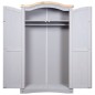 vidaXL Armario madera de pino Mexicano estilo Corona gris 2 Puertas vidaXL Armario madera de pino Mexicano estilo Corona gris 2 Puertas