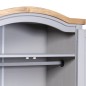 vidaXL Armario madera de pino Mexicano estilo Corona gris 2 Puertas vidaXL Armario madera de pino Mexicano estilo Corona gris 2 Puertas