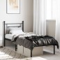 vidaXL Estructura de cama con cabecero metal negro 75x190 cm vidaXL Estructura de cama con cabecero metal negro 75x190 cm