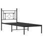 vidaXL Estructura de cama con cabecero metal negro 75x190 cm vidaXL Estructura de cama con cabecero metal negro 75x190 cm