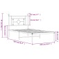 vidaXL Estructura de cama con cabecero metal negro 100x200 cm vidaXL Estructura de cama con cabecero metal negro 100x200 cm