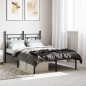 vidaXL Estructura de cama con cabecero metal negro 120x190 cm vidaXL Estructura de cama con cabecero metal negro 120x190 cm
