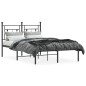 vidaXL Estructura de cama con cabecero metal negro 120x190 cm vidaXL Estructura de cama con cabecero metal negro 120x190 cm