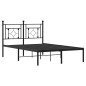 vidaXL Estructura de cama con cabecero metal negro 120x190 cm vidaXL Estructura de cama con cabecero metal negro 120x190 cm