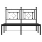 vidaXL Estructura de cama con cabecero metal negro 120x190 cm vidaXL Estructura de cama con cabecero metal negro 120x190 cm