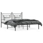 vidaXL Estructura de cama con cabecero metal negro 150x200 cm vidaXL Estructura de cama con cabecero metal negro 150x200 cm