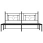 vidaXL Estructura de cama con cabecero metal negro 180x200 cm vidaXL Estructura de cama con cabecero metal negro 180x200 cm