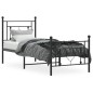 vidaXL Estructura de cama con cabecero y estribo metal negro 80x200 cm vidaXL Estructura de cama con cabecero y estribo metal negro 80x200 cm