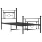 vidaXL Estructura de cama con cabecero y estribo metal negro 80x200 cm vidaXL Estructura de cama con cabecero y estribo metal negro 80x200 cm