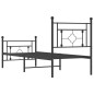 vidaXL Estructura de cama con cabecero y estribo metal negro 80x200 cm vidaXL Estructura de cama con cabecero y estribo metal negro 80x200 cm