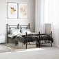 vidaXL Estructura de cama cabecero y pie de cama metal negro 120x200cm vidaXL Estructura de cama cabecero y pie de cama metal negro 120x200cm
