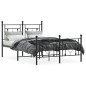 vidaXL Estructura de cama cabecero y pie de cama metal negro 120x200cm vidaXL Estructura de cama cabecero y pie de cama metal negro 120x200cm