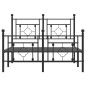 vidaXL Estructura de cama cabecero y pie de cama metal negro 120x200cm vidaXL Estructura de cama cabecero y pie de cama metal negro 120x200cm