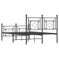 vidaXL Estructura de cama cabecero y pie de cama metal negro 120x200cm vidaXL Estructura de cama cabecero y pie de cama metal negro 120x200cm