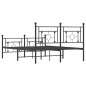 vidaXL Estructura de cama cabecero y pie de cama metal negro 140x190cm vidaXL Estructura de cama cabecero y pie de cama metal negro 140x190cm