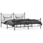 vidaXL Estructura de cama cabecero y pie de cama metal negro 183x213cm vidaXL Estructura de cama cabecero y pie de cama metal negro 183x213cm