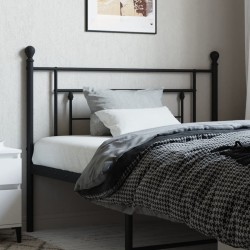 vidaXL Cabecero de metal negro 107 cm
