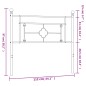 vidaXL Cabecero de metal negro 107 cm vidaXL Cabecero de metal negro 107 cm