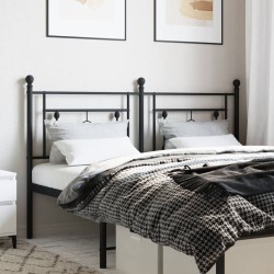 vidaXL Cabecero de metal negro 160 cm
