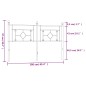vidaXL Cabecero de metal negro 160 cm