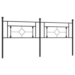vidaXL Cabecero de metal negro 193 cm