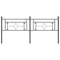 vidaXL Cabecero de metal negro 193 cm vidaXL Cabecero de metal negro 193 cm