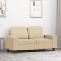 vidaXL Sofá de 2 plazas de tela color crema 120 cm vidaXL Sofá de 2 plazas de tela color crema 120 cm