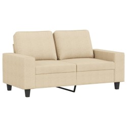 vidaXL Sofá de 2 plazas de tela color crema 120 cm