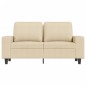 vidaXL Sofá de 2 plazas de tela color crema 120 cm vidaXL Sofá de 2 plazas de tela color crema 120 cm