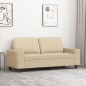 vidaXL Sofá de 2 plazas de tela color crema 140 cm vidaXL Sofá de 2 plazas de tela color crema 140 cm