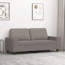 vidaXL Sofá de 2 plazas de tela gris taupé 140 cm
